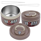 VKVXCLON live bait storage container open showing interior stainless steel lining